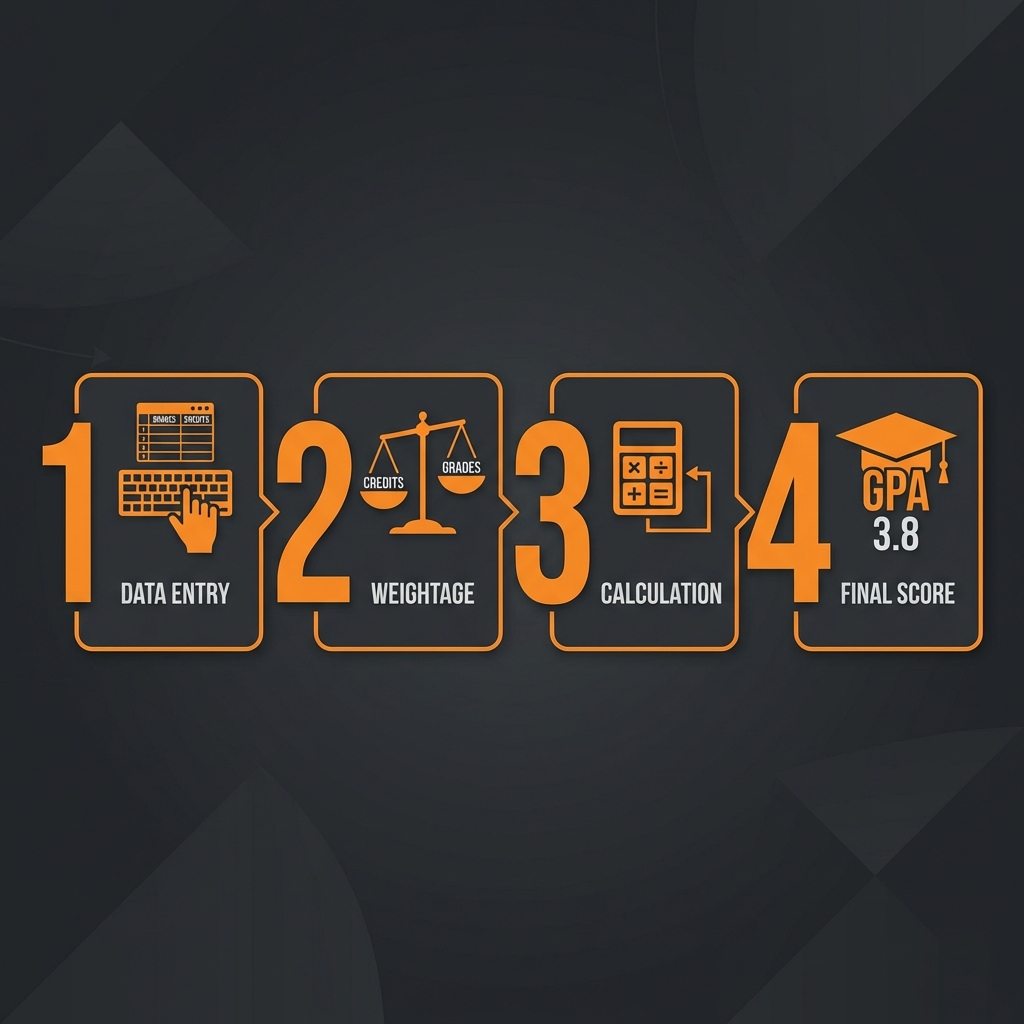 NUST CGPA Calculation Process Infographic